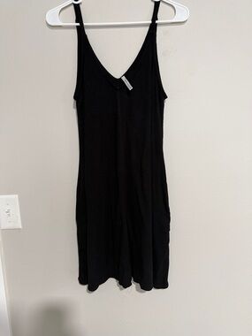 Lulu's Black V-Neck Swim Coverup Slip